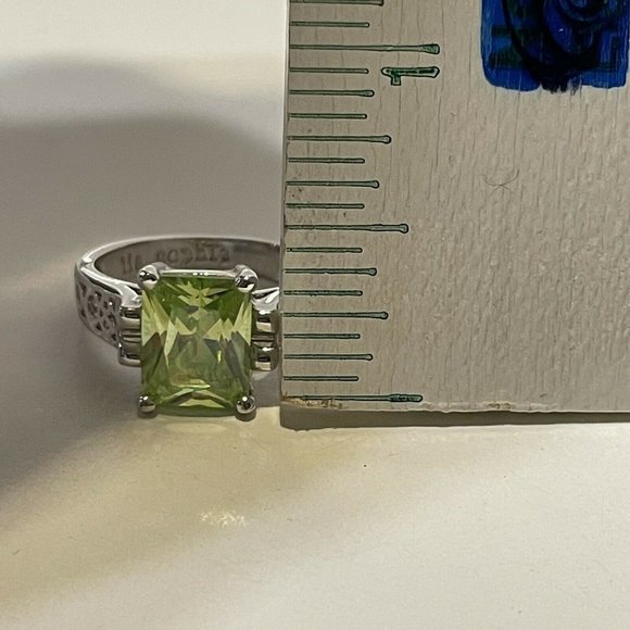 LIA SOPHIA 'Appletini' Silver Green CZ Solitaire - Picture 5 of 8